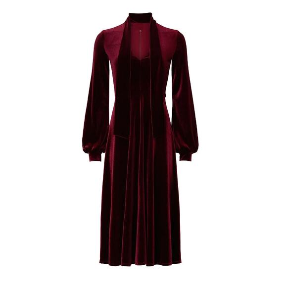 Black Halo Red Velvet Ruby Dress Size 12 - Picture 9 of 9